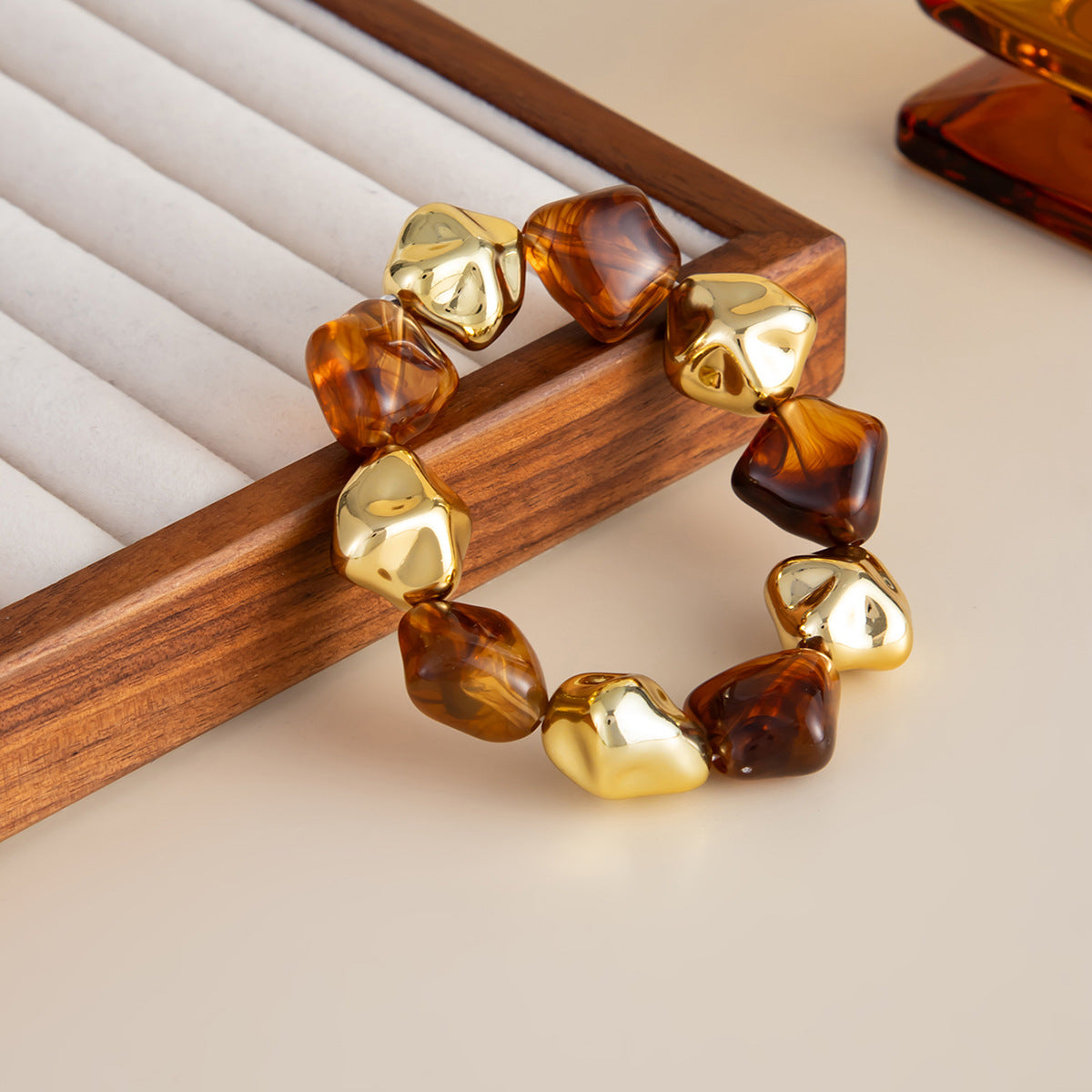 Bracciale ambra e perle