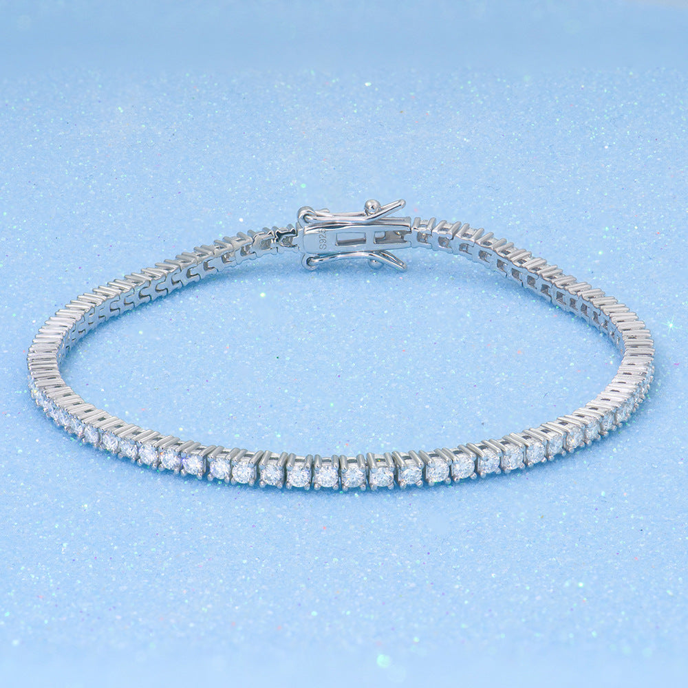 Bracciale moissanite argento da ragazza