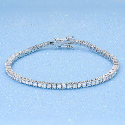 Bracciale moissanite argento da ragazza