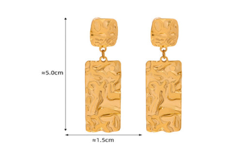 Orecchini quadrati placcati oro