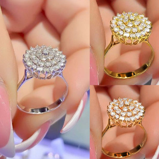 Anello geometrico in metallo