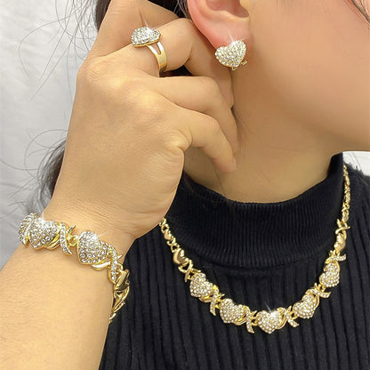 Set gioielli a forma di cuore