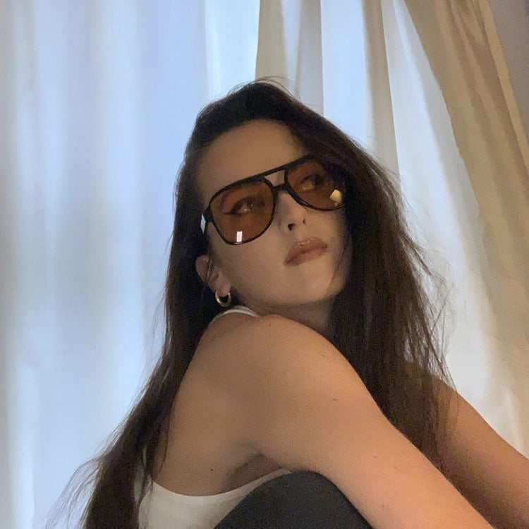 Occhiali da sole retrò doppia asta da donna