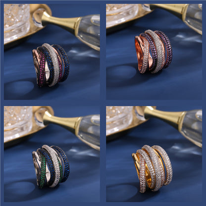 Anello croce brillanti