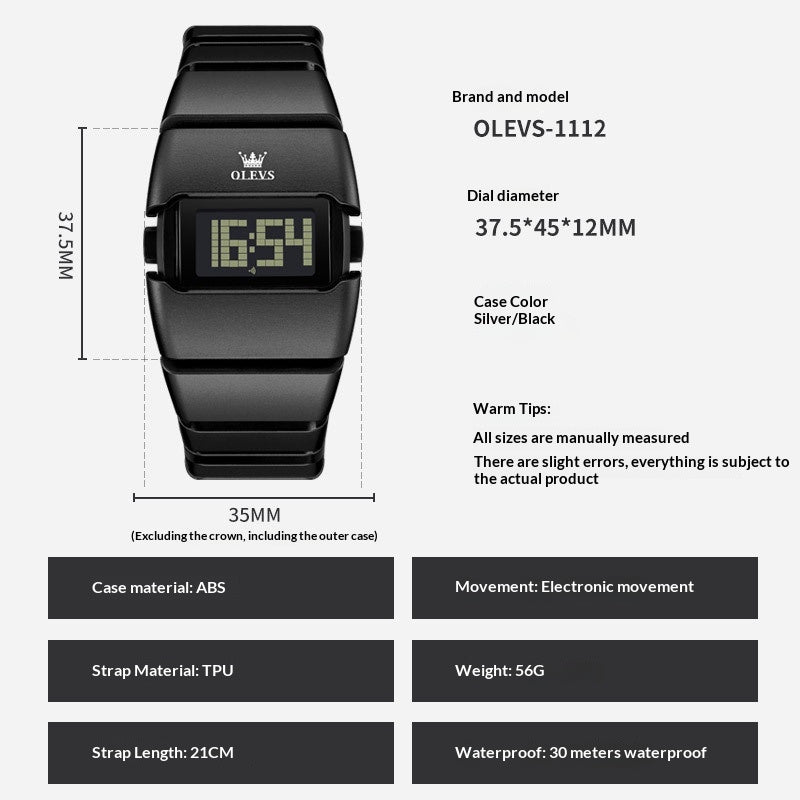 Orologio digitale quadrato premium