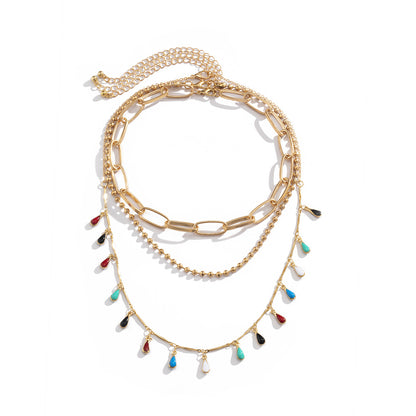 Collana Goccia Multicolore