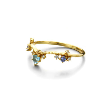 Anello Topazio Blu