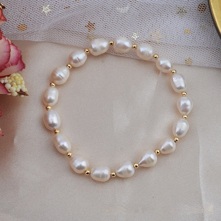 Bracciale elastico perle di fiume