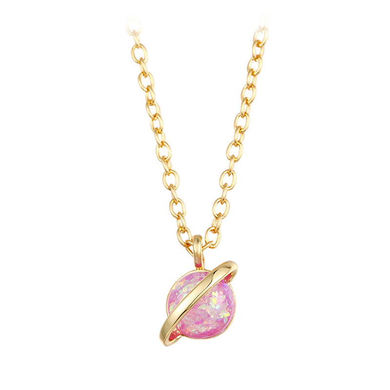 Collana opale pendente pianeta