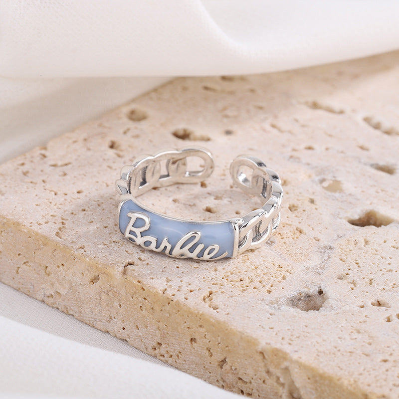 Anello argento 925 con catena