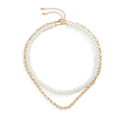 Collana doppio strato perle da uomo