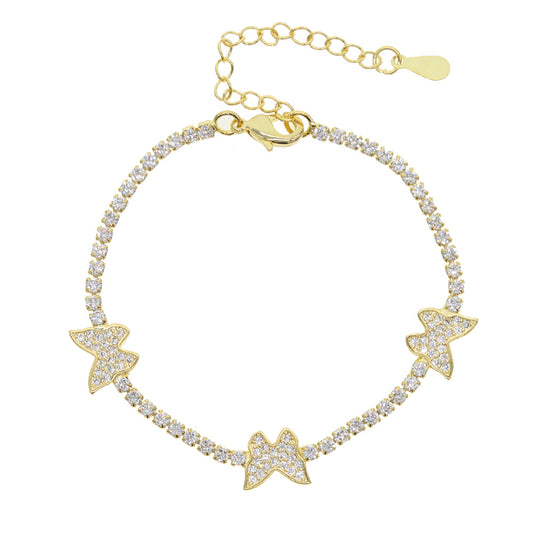 Bracciale farfalla e zirconi