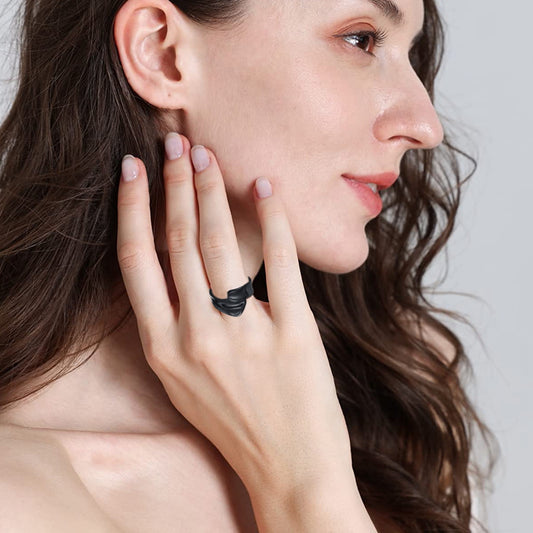 Anello titanio ondulazione
