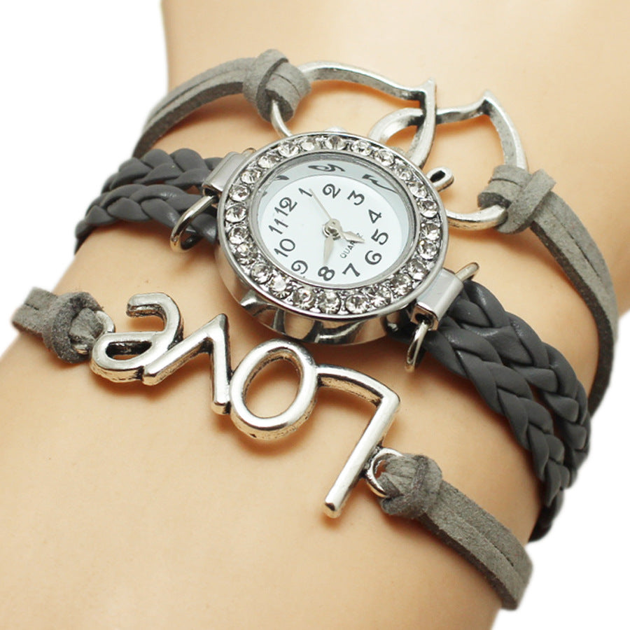 Bracciale cuore doppio intrecciato