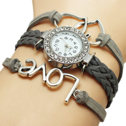 Bracciale cuore doppio intrecciato