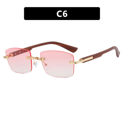 Occhiali rimless quadrati da uomo