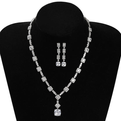 Set collana e orecchini rame zircone