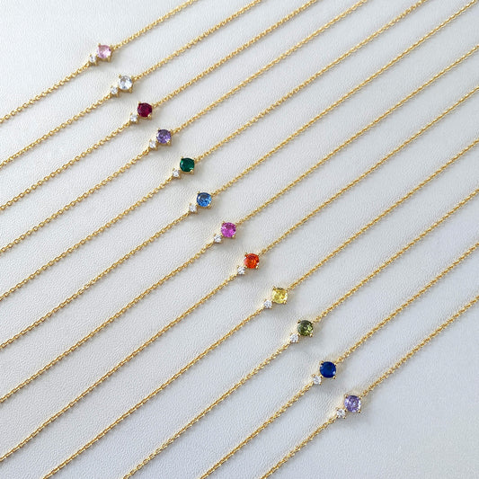 Collana argento pietre di nascita