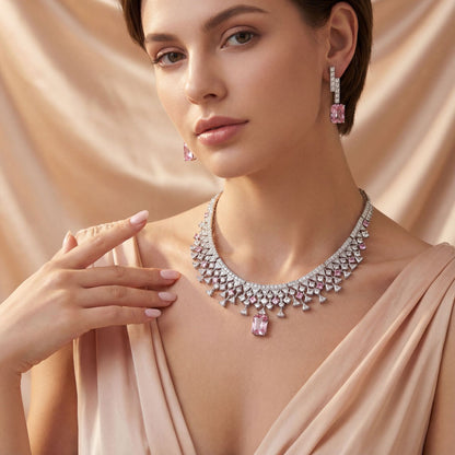 Set collana e orecchini zircone