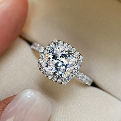 Anello moissanite stile giapponese