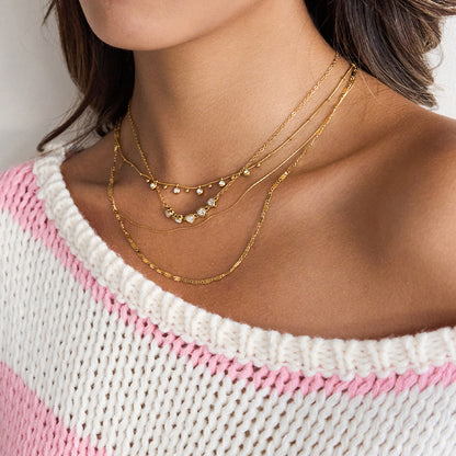 Collana con zirconi cuore