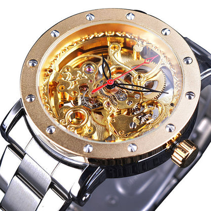 Orologio con fondello trasparente