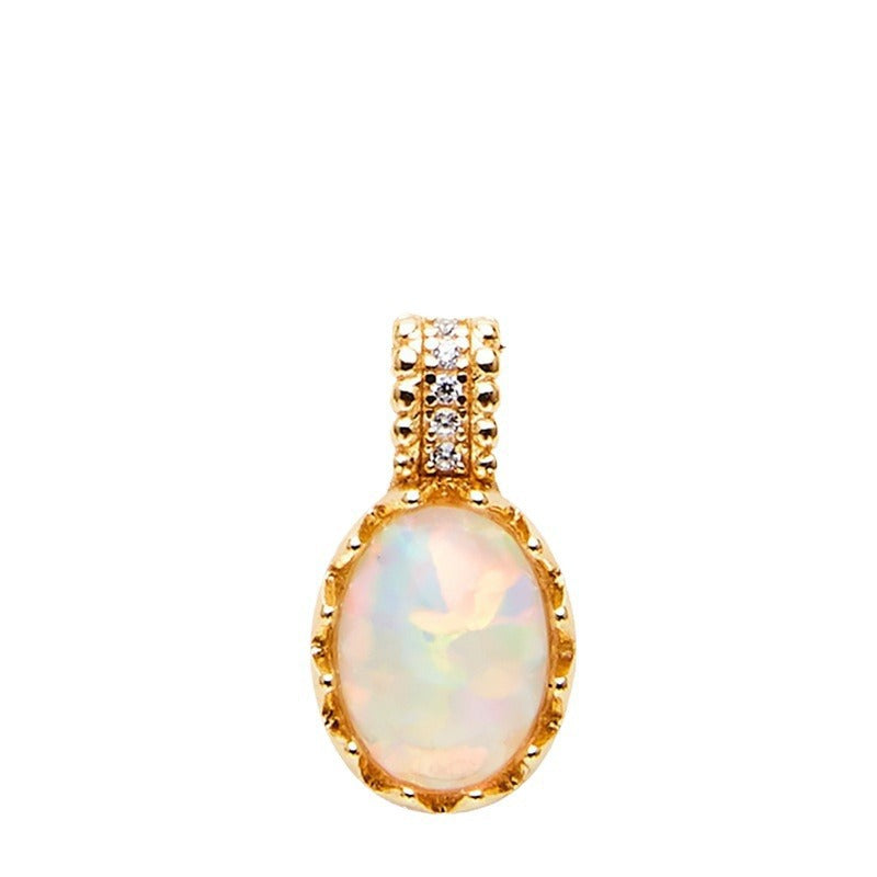 Collana pendente ali opale
