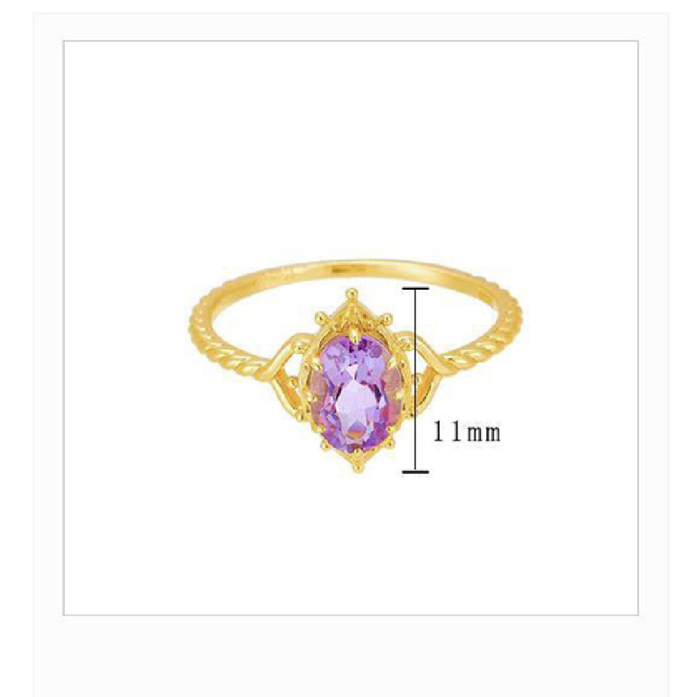 Anello ametista sintetico da donna