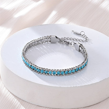 Braccialetto con zirconi e diamanti