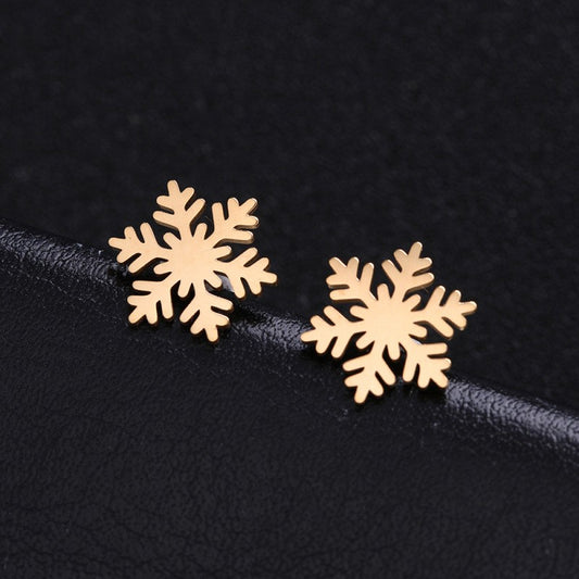 Orecchini fiocco di neve acciaio inossidabile