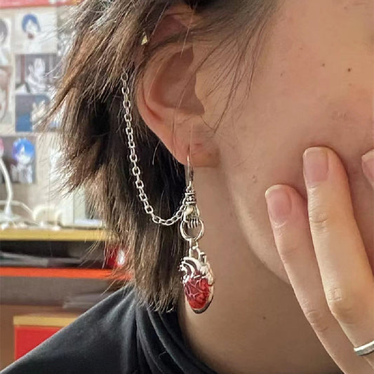 Orecchini cuore asimmetrici