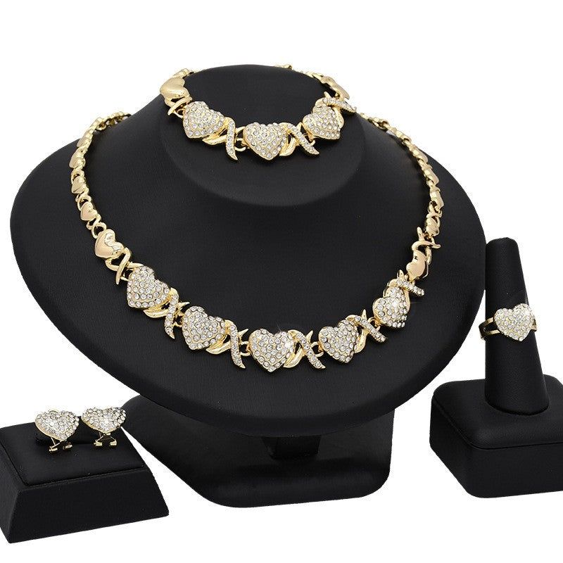 Set gioielli a forma di cuore