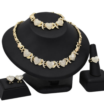Set gioielli a forma di cuore