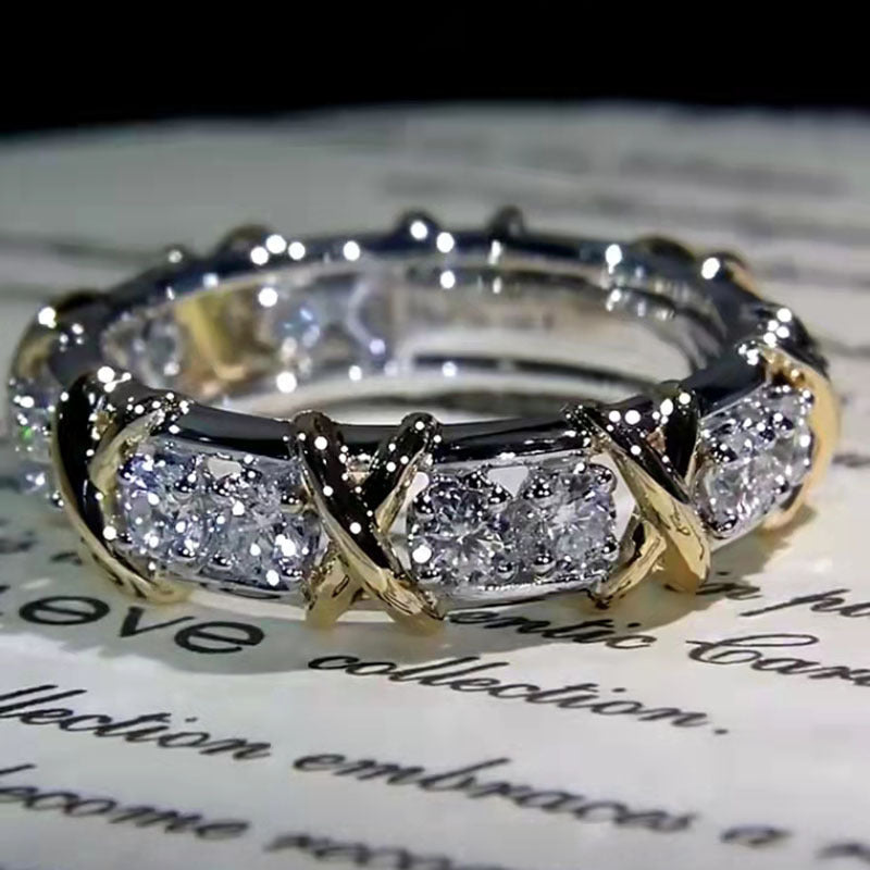 Anello rame zircone color oro