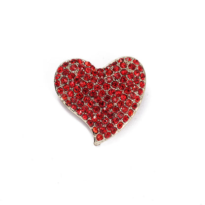 Spilla cuore con strass