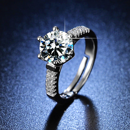 Anello zirconi placcato platino