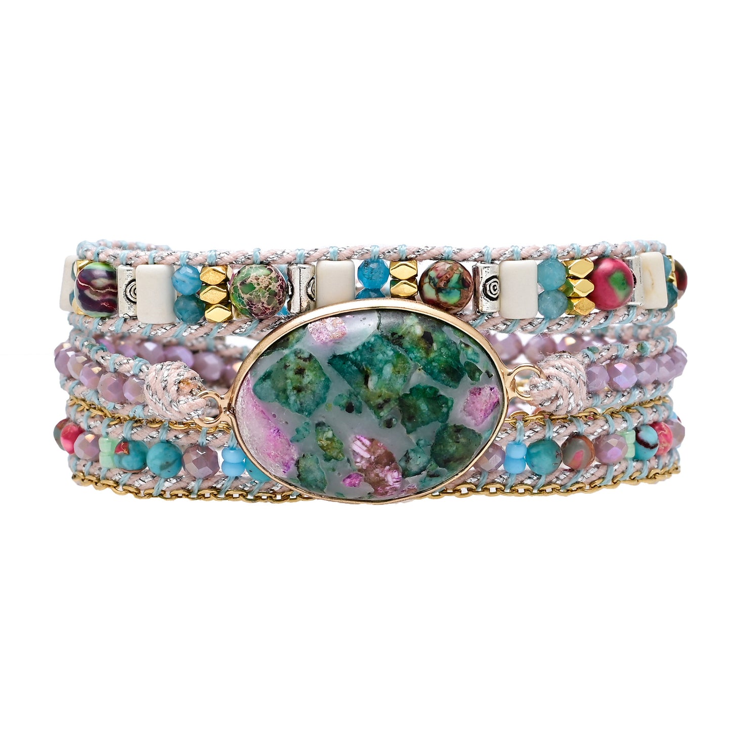 Braccialetto perline colorblock
