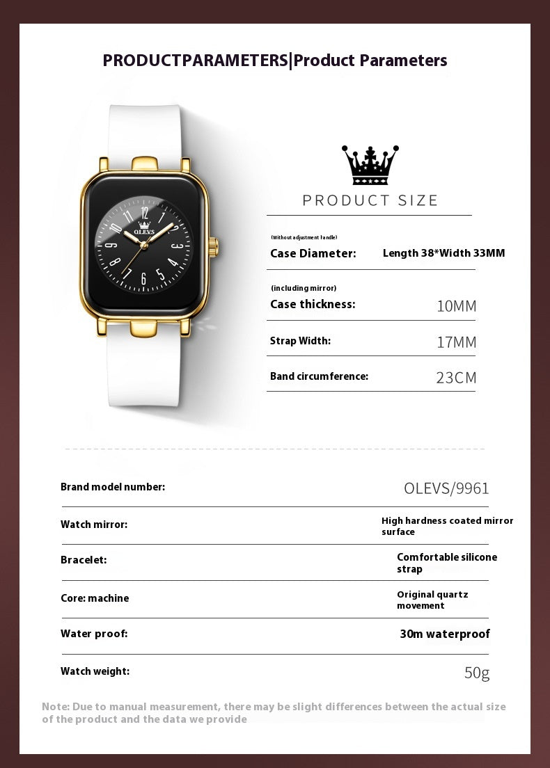 Orologio cinturino silicone da donna
