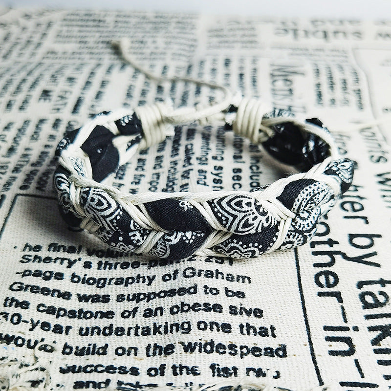 Bracciale tessuto etnico