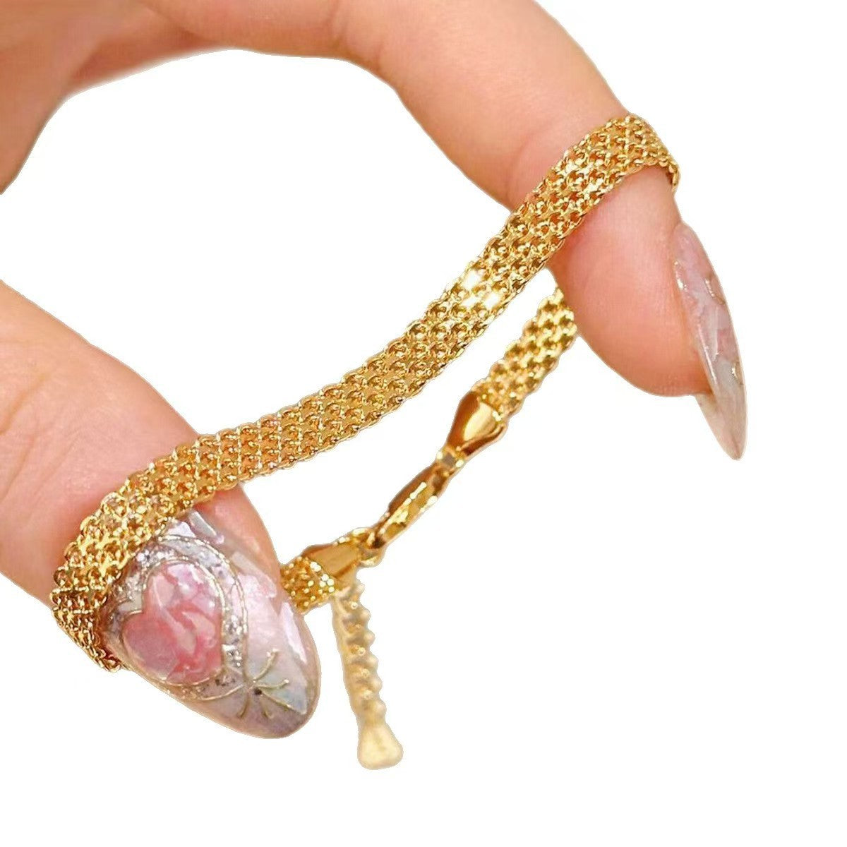 Bracciale intrecciato vintage in oro