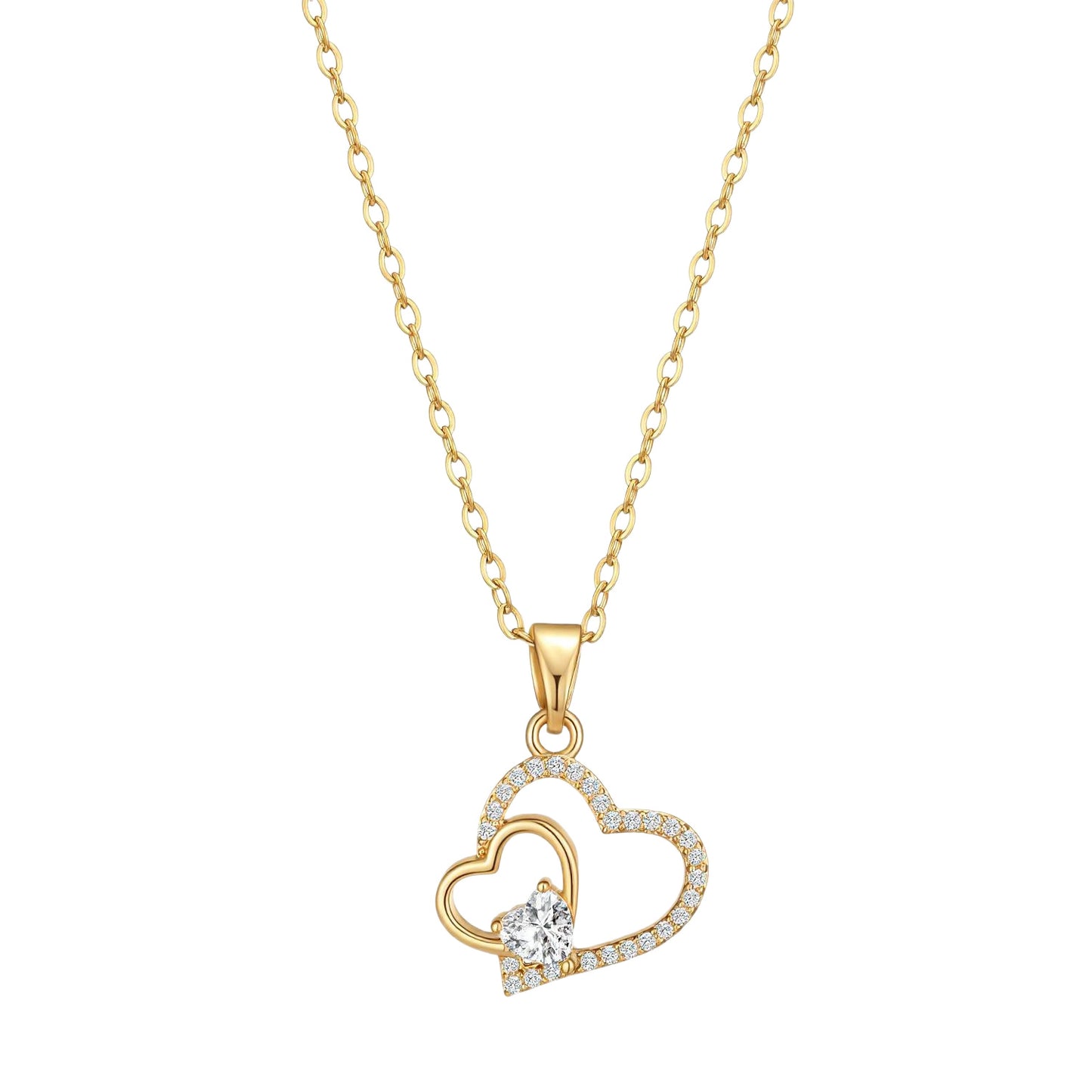 Collana cuore in zircone