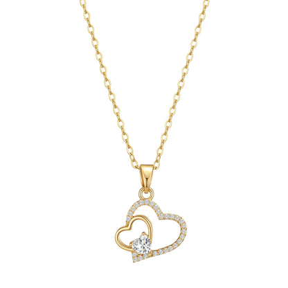 Collana cuore in zircone
