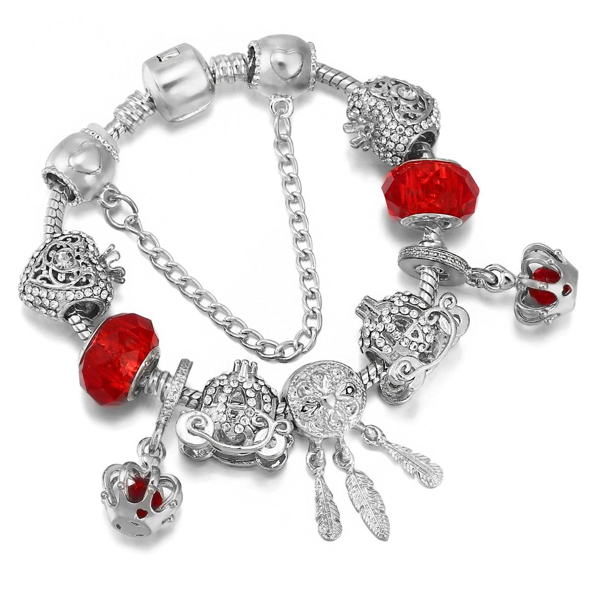 Braccialetto charm nappa oro rosa