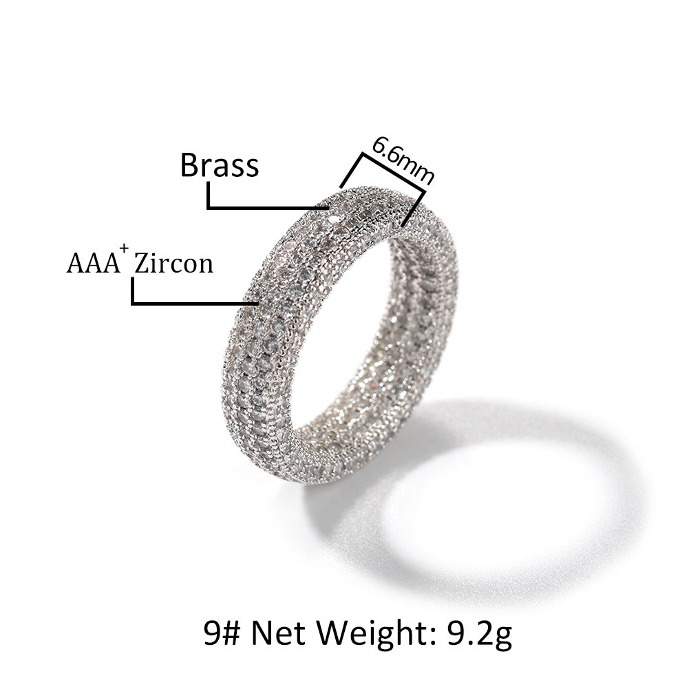 Anello rame e zirconi da uomo