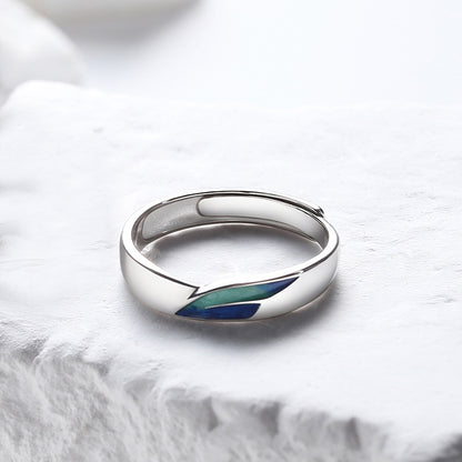Anelli coppia uccello pesce