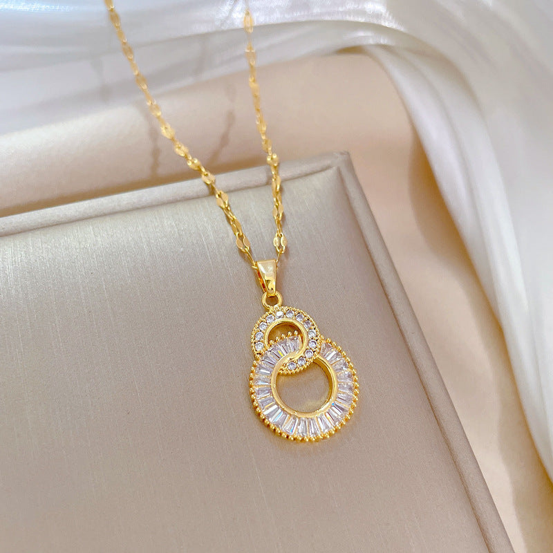 Collana clavicolare doppio anello