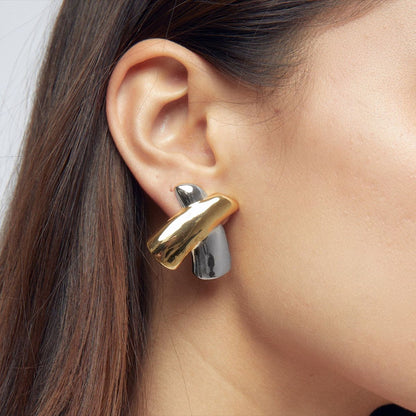 Orecchini croce oro 18K
