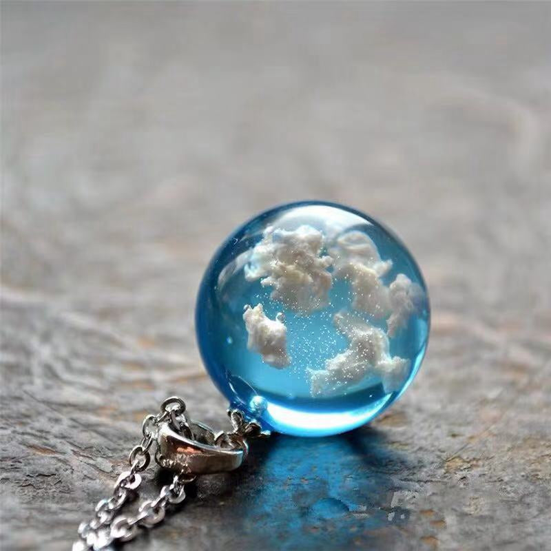 Collana resina cielo luna