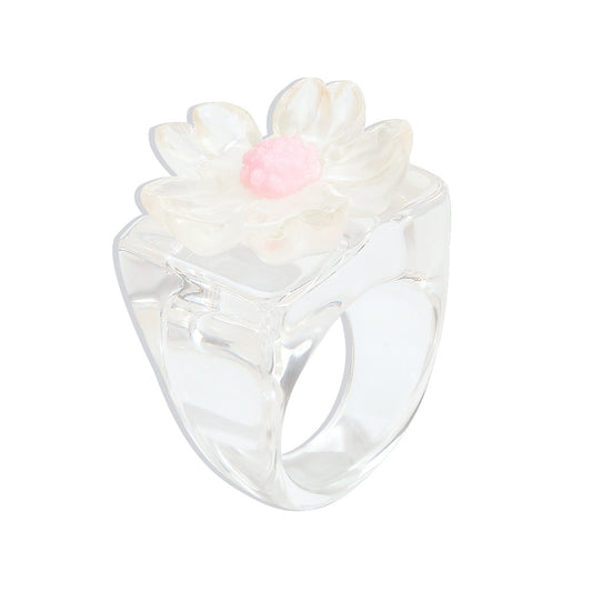 Braccialetto fiori resina