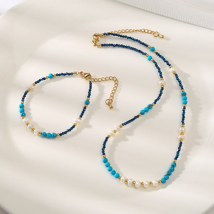 Bracciale turchese perle